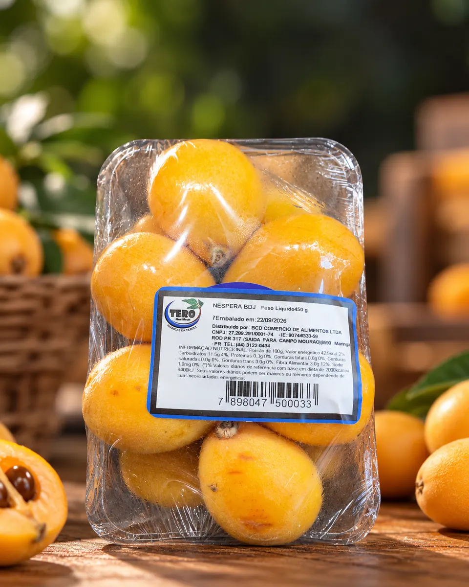 Frutas amarelas especiais em embalagem