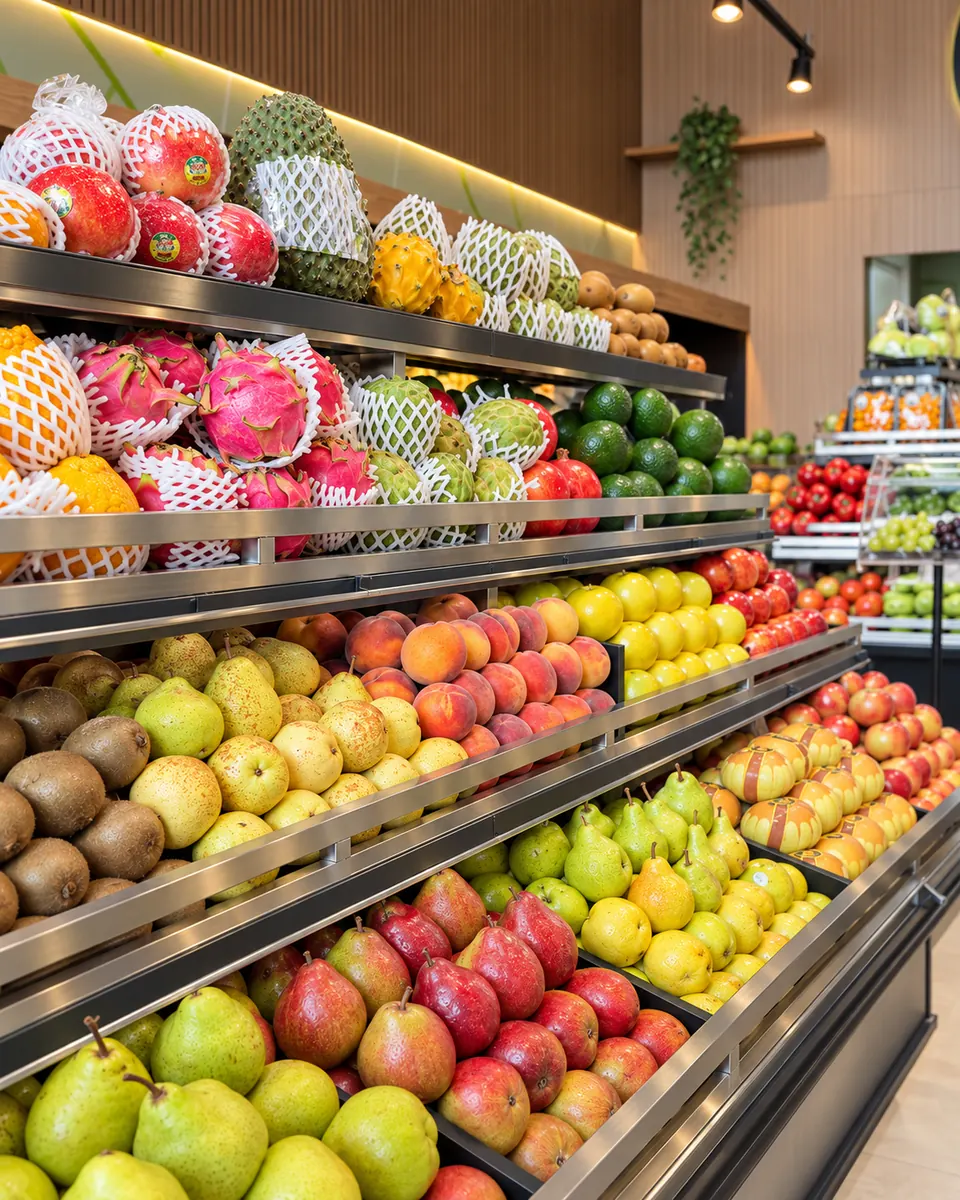 Frutas frescas variadas na Le Fruit