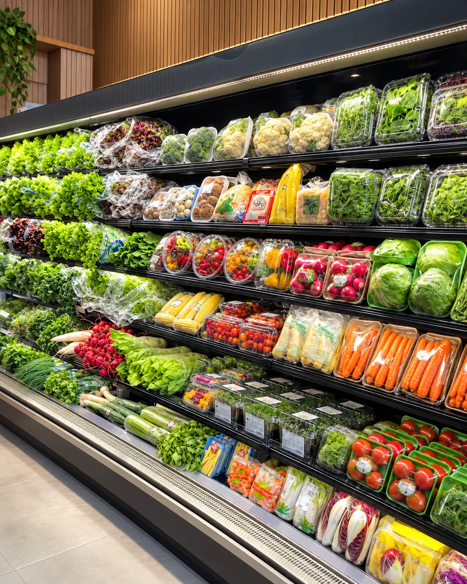 Verduras e hortaliças frescas na Le Fruit