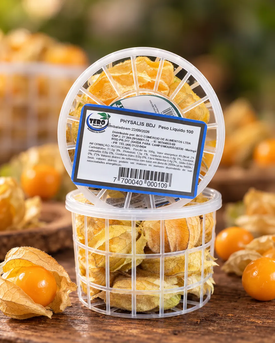 Physalis em embalagens na Le Fruit